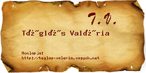 Téglás Valéria névjegykártya