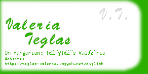 valeria teglas business card